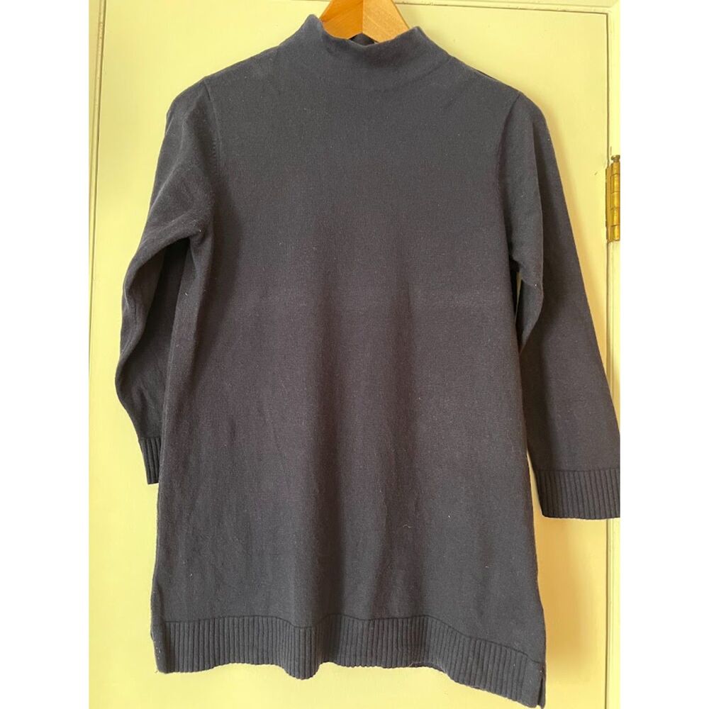 Iman Navy Faux Turtleneck Sweater Size S